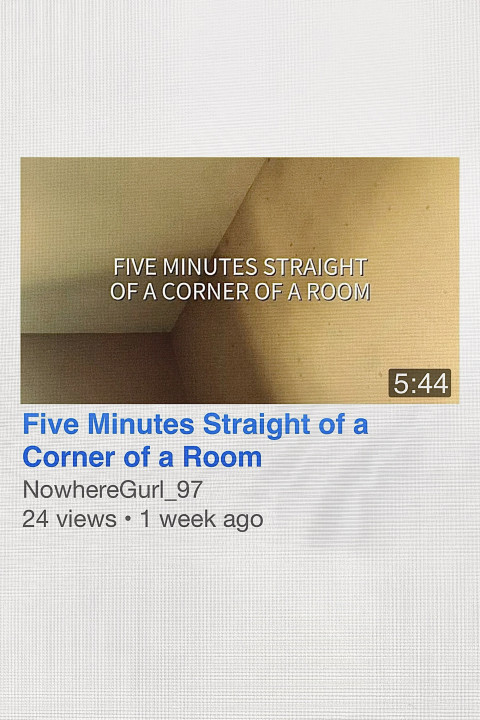 Five Minutes Straight of a Corner of a Room (2026)